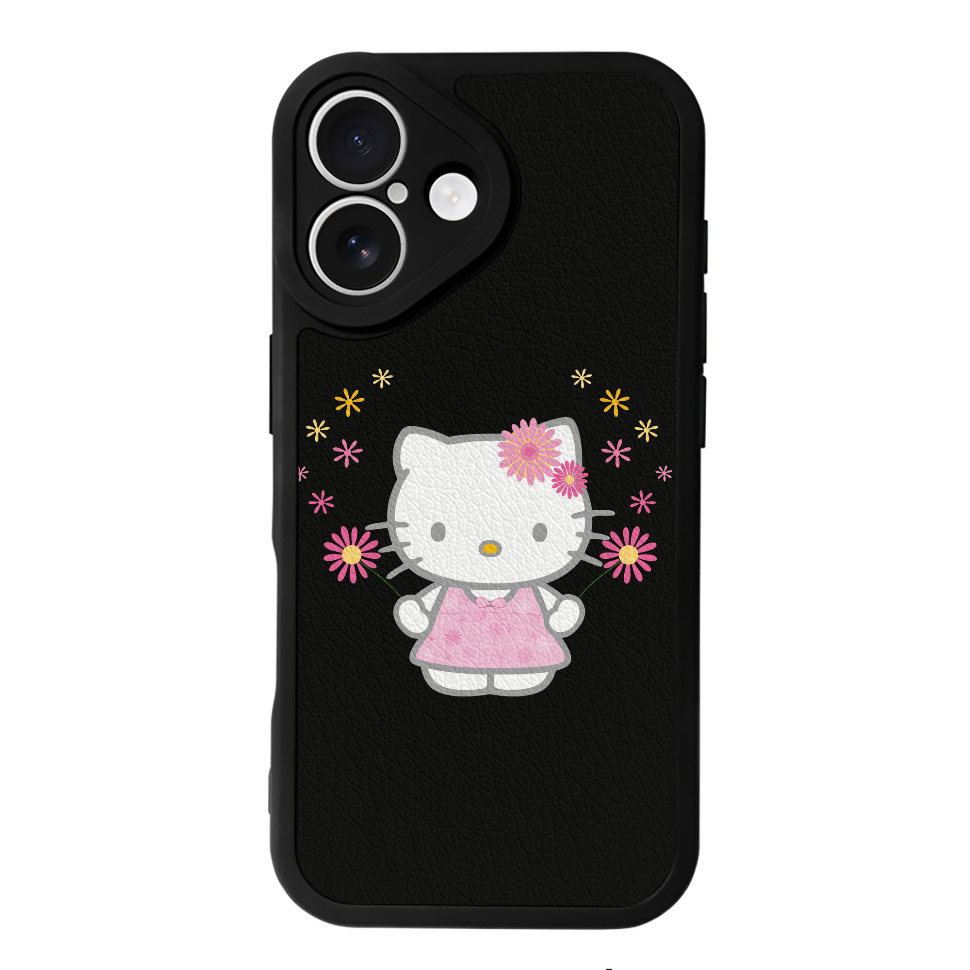 （画像用） Hello Kitty ハローキティ 【iPhone 16シリーズ対応】シリコンスマホケース（レザー調） 材質：シリコン
